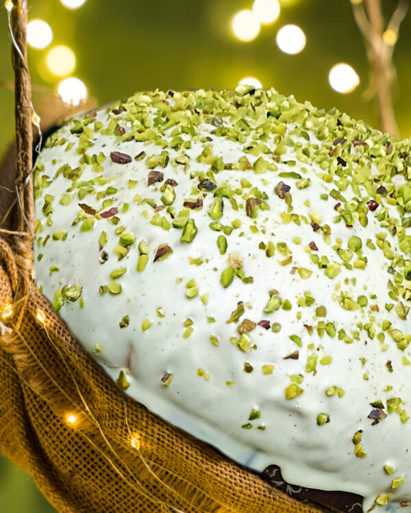 PANETTONE ARTIGIANALE AL PISTACCHIO CON CREMA SICILIA - immagine 2