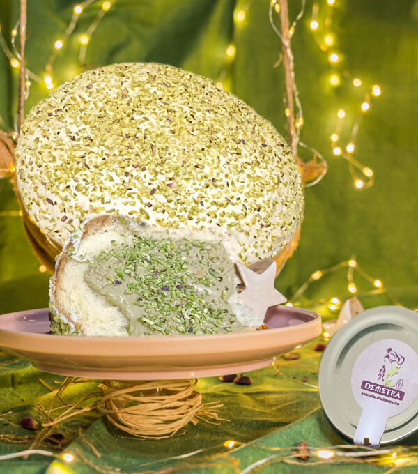 PANETTONE ARTIGIANALE AL PISTACCHIO CON CREMA SICILIA - immagine 6