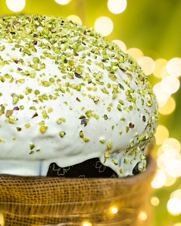 PANETTONE ARTIGIANALE AL PISTACCHIO CON CREMA SICILIA - immagine 3